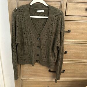 Anthropologie Green Sweater